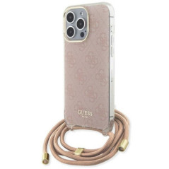 GUESS case for IPHONE 15 Pro Max GUHCP15XHC4SEP(Crossbody Cord 4G Print) pink