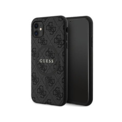 GUESS case for IPHONE 11 compatible with MagSafe GUHMN61G4GFRK (4G Ring classic logo) black