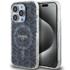 GUESS case for IPHONE 15 Pro Max compatible with MagSafe GUHMP15XHGCUSTGK (IML GCUBE) black