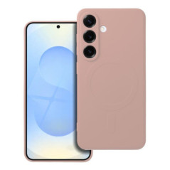 SILICONE MAG COVER case compatible with MagSafe for SAMSUNG S25 pink