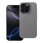 SILICONE MAG COVER (big hole) case compatible with MagSafe for IPHONE 16 Pro titanium grey
