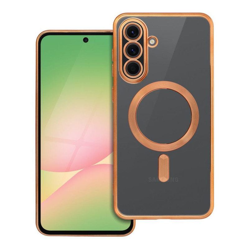Case for Samsung A56 Electro Mag Cover compatible with MagSafe gold Case for Samsung A56 Electro Mag Cover compatible with MagSafe gold