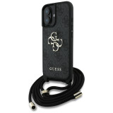 GUESS case for IPHONE 16 Plus GUHCP16MP4GMGCRK (CBDY PU 4G Big Logo W/Cord Strap) black