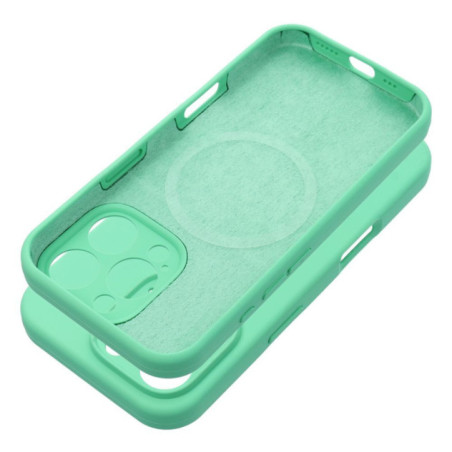 Case for iPhone 15 PRO MAX Silicone 2mm compatible with MagSafe mint