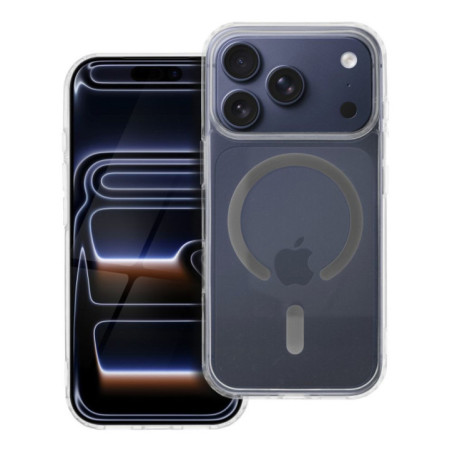 Case for iPhone 17 Pro Drop Glue Colorful Ring Mag Cover compatible with MagSafe gray