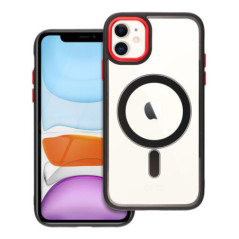 Case for iPhone 11 Color Edge Mag Cover compatible with MagSafe black-red