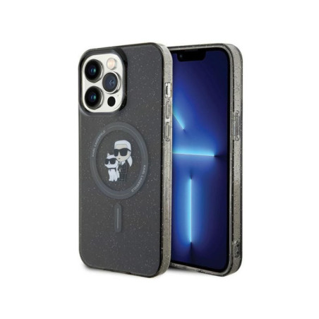 KARL LAGERFELD case for IPHONE 15 Pro Max KLHMP15XHGKCNOK (Glitter + MAG) black
