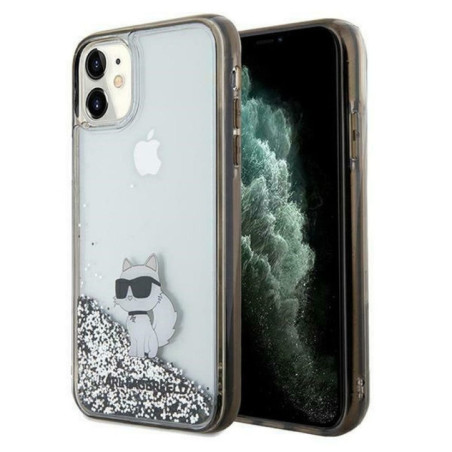 KARL LAGERFELD case for IPHONE 11 KLHCN61LKCNSK (Liquid Glitter C) transparent