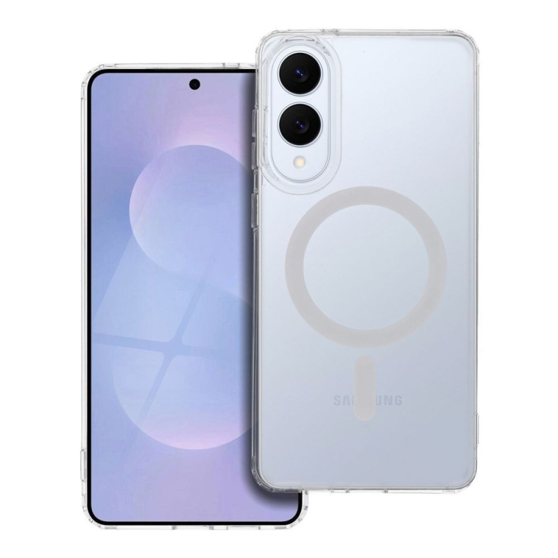 Case for Samsung S25 Edge Frost Mag Cover compatible with MagSafe transparent frozen