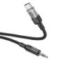 Cable AUX Jack 3,5 mm to USB C Hoco 1,2 m UPA27 black Cable AUX Jack 3,5 mm to USB C Hoco 1,2 m UPA27 black