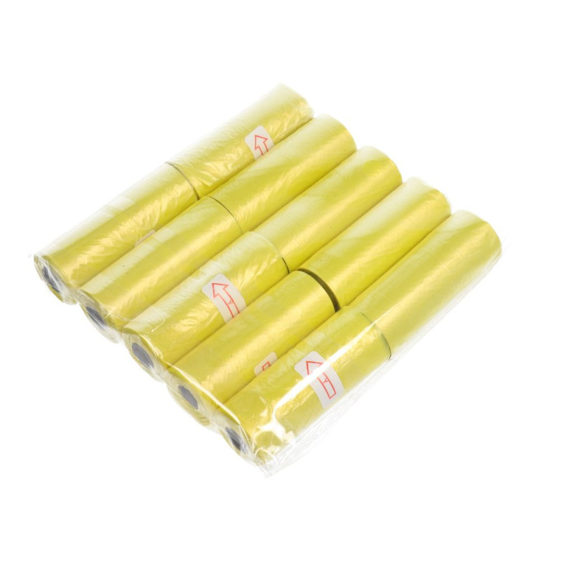 Plastic bags for dog excrement 10 rolls yellow Plastic bags for dog excrement 10 rolls yellow