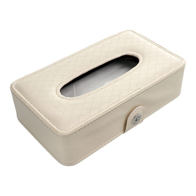 Tissue box with strap beige