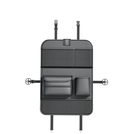 Foldable Car organizer for front seats with compartments D03-B black