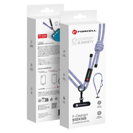 FORCELL F-DESIGN S10X165 crossbody phone lanyard with adjustable length (max 82