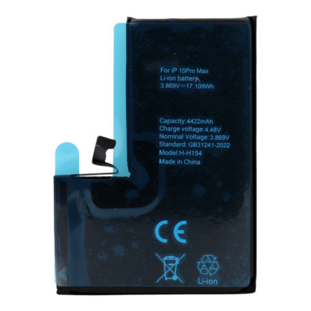 POLYMER BOX battery for IPHONE 15 Pro Max 4422 mAh