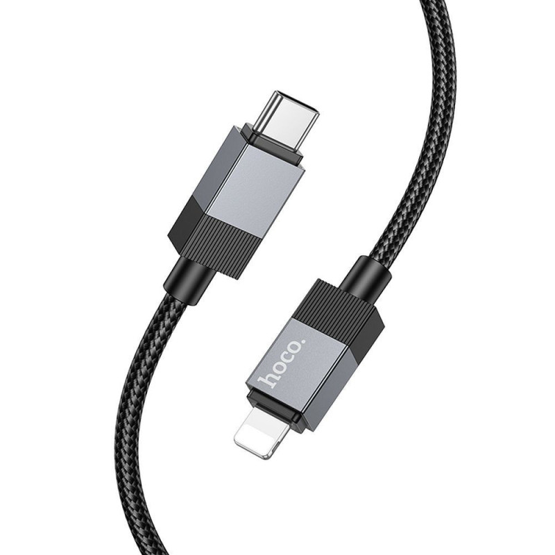 Cable USB C to Lightning Hoco PD 27W 1 m X110 black Cable USB C to Lightning Hoco PD 27W 1 m X110 black