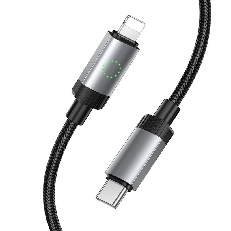 Cable USB C to Lightning Hoco PD 27W 1 m X117 black Cable USB C to Lightning Hoco PD 27W 1 m X117 black