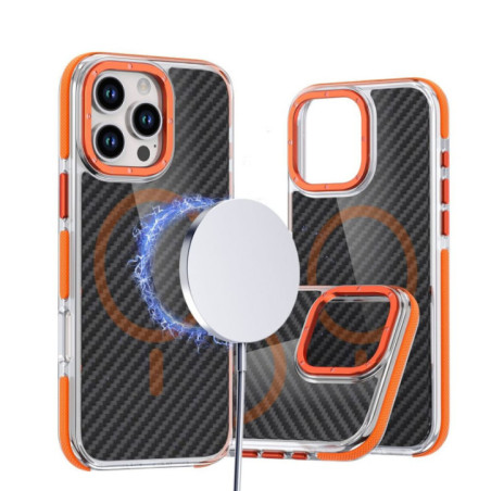 Case for Samsung S24 / S25 Fiber compatible with MagSafe orange