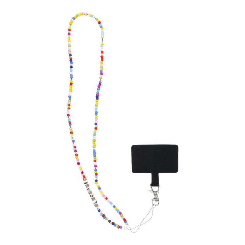PIXIE Phone lanyard, Phone pendant / cord length 68cm (34cm in the loop) / on neck - beads PIXIE Phone lanyard, Phone pendant / cord length 68cm (34cm in the loop) / on neck - beads