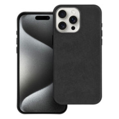 Case for iPhone 15 PRO MAX Woven Mag Cover compatible with MagSafe black