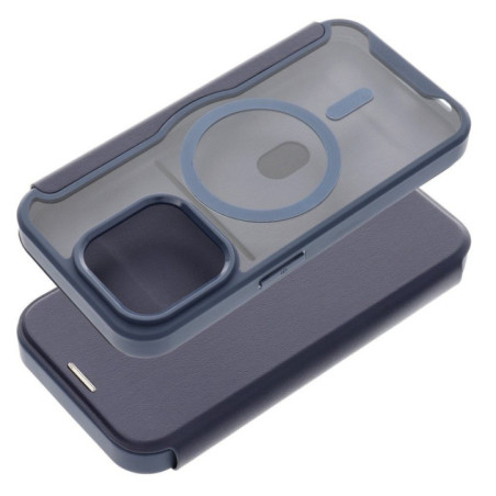 SMART MAG Book case compatible with MagSafe for IPHONE 15 Pro Max blue
