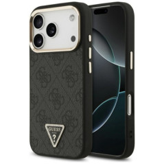 GUESS case for IPHONE 17 Pro compatible with MagSafe GUHMP17LP4GTDGMK (4G PU W/ Triangle Logo) gold black