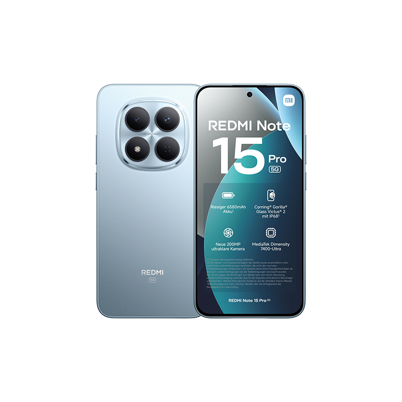 Xiaomi Redmi Note 15 Pro 5G Dual Sim 8GB RAM 256GB - Blue