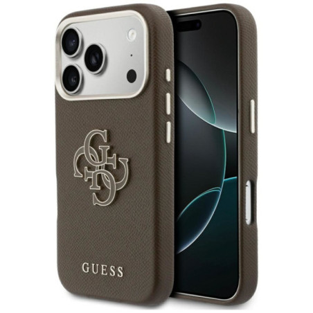 GUESS case for IPHONE 17 Pro GUHCP17L5PS4RGGW (PU FW Resin Logo) brown