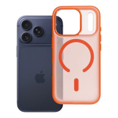 Case for iPhone 17 PRO Flexline Mag Cover compatible with MagSafe orange