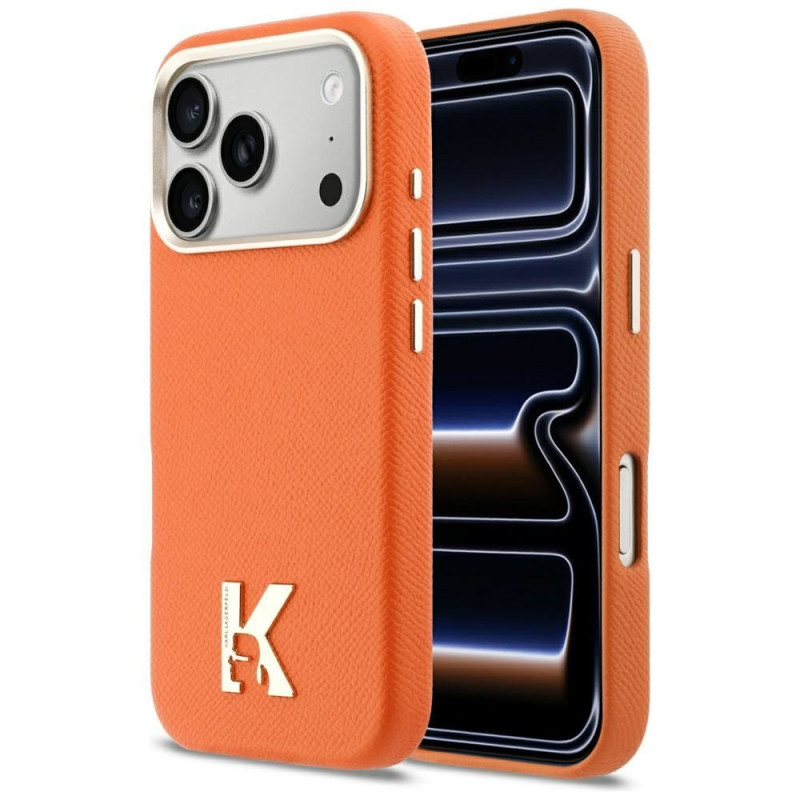 KARL LAGERFELD case for IPHONE 17 Pro compatible with MagSafe KLHMP17L5PGFKHGO (PU FW W/ KHead Logo) orange KARL LAGERFELD case for IPHONE 17 Pro compatible with MagSafe KLHMP17L5PGFKHGO (PU FW W/ KHead Logo) orange