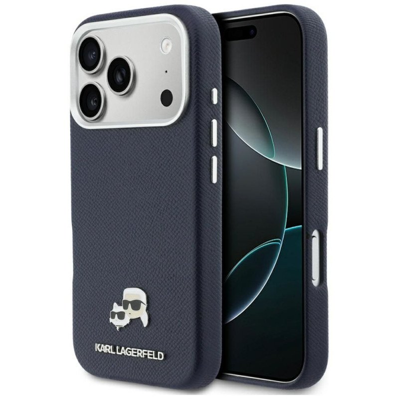 KARL LAGERFELD case for IPHONE 17 Pro compatible with MagSafe KLHMP17L6PFKCLB (PU FW W/ K&C Head Pin) blue KARL LAGERFELD case for IPHONE 17 Pro compatible with MagSafe KLHMP17L6PFKCLB (PU FW W/ K&C Head Pin) blue