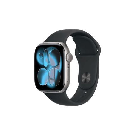 Watch Apple Watch Series 11 (2025) GPS 42mm Space Grey Aluminium Case with Black Sport Band S/M - Black