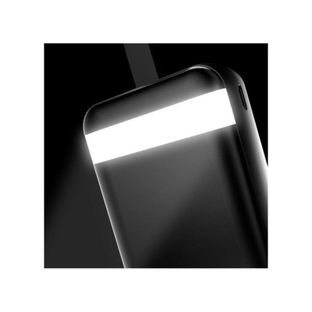 Dudao powerbank 30000 mAh 2x USB / USB-C with LED lamp 10W black (K8s+ black)