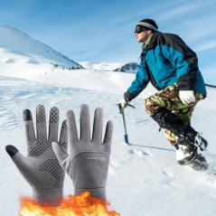 Touchscreen-Handschuhe gefüttert grau / Season 2024