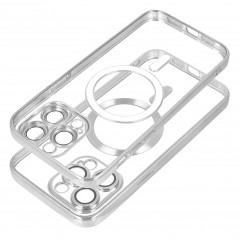 ELECTRO MAG COVER case compatible with MagSafe for IPHONE 14 Pro silver