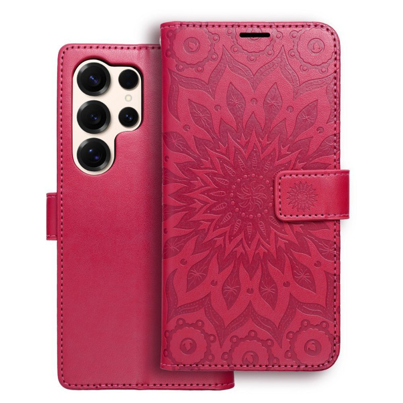 MEZZO Book case for SAMSUNG S25 Ultra mandala magenta