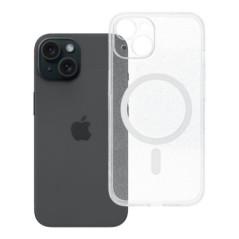 Case for iPhone 14 Clear Mag Cover (STR / CAMERA PROTECTION) compatible with MagSafe transparent glitter