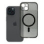 Case for iPhone 14 Clear Mag Cover (STR / CAMERA PROTECTION) compatible with MagSafe black glitter