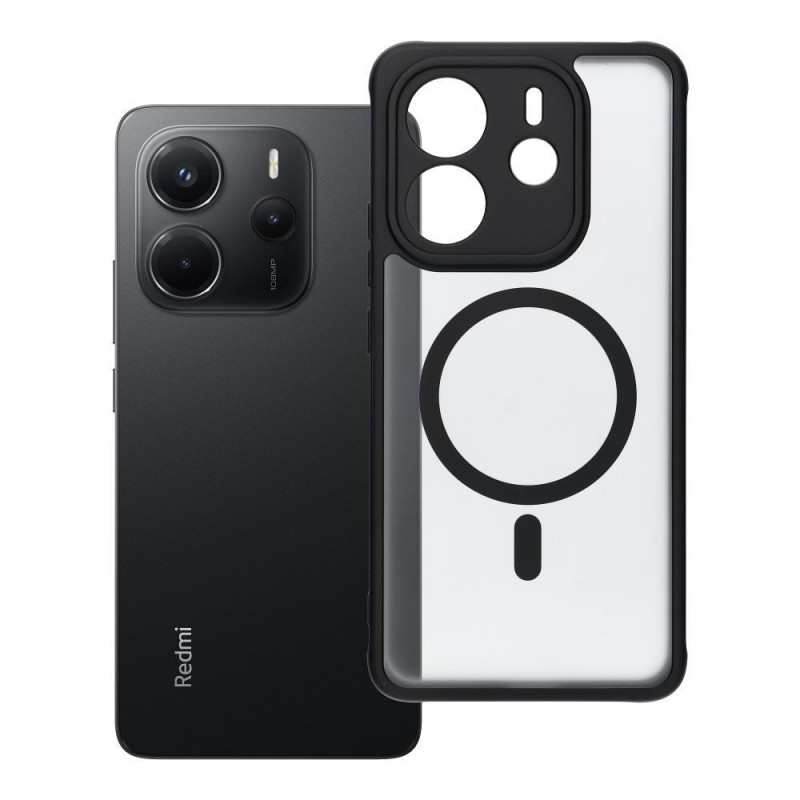 Case for Xiaomi Redmi Note 14 4G Full Matte Mag Cover compatible with MagSafe black Case for Xiaomi Redmi Note 14 4G Full Matte Mag Cover compatible with MagSafe black