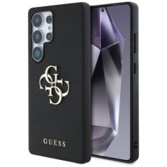 GUESS case for SAMSUNG S25 Ultra GUHCS25LPGT4MBK (PU Grained Big 4G and Classic Logo) black