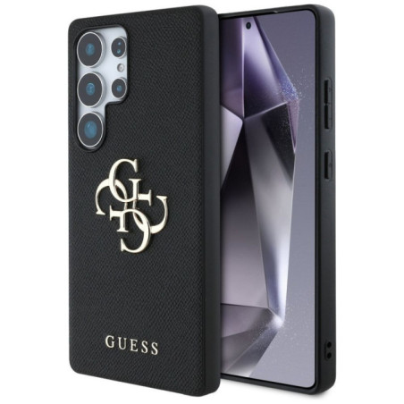 GUESS case for SAMSUNG S25 Ultra GUHCS25LPGT4MBK (PU Grained Big 4G and Classic Logo) black