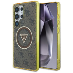 GUESS case for SAMSUNG S25 Ultra GUHMS25LHG4PRTGW (Magnetic IML Metal Glitter 4G Circle Triangle) brown