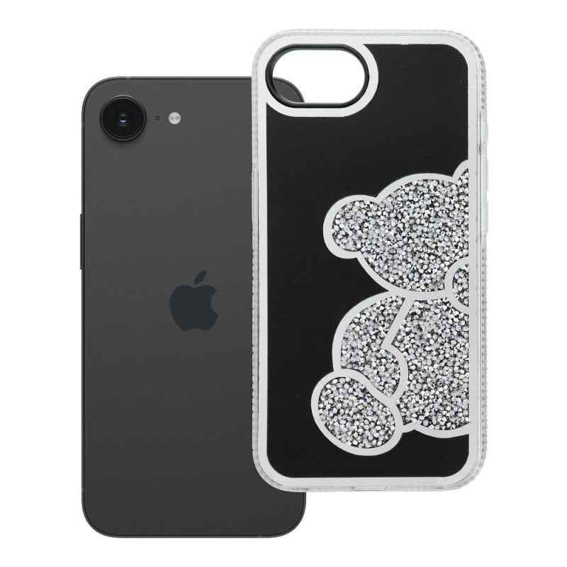 Case for iPhone 16e (SE 4 2025) Teddy Bear silver Case for iPhone 16e (SE 4 2025) Teddy Bear silver