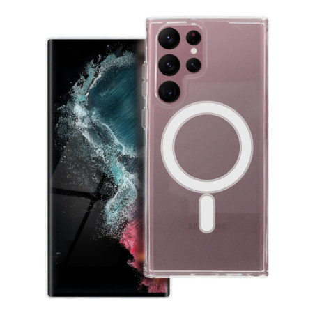 Case for Samsung S22 ULTRA Clear Mag Cover (STR) compatible with MagSafe transparent