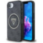GUESS case for IPHONE 16e (SE 4 2025) compatible with MagSafe GUHMPSE4HG4PRTGK (IML Metal Glitter 4G Circle Triangle) black