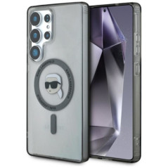 KARL LAGERFELD case for SAMSUNG S25 Ultra KLHMS25LHLSKIK (Magnetic IML Metal K. Heads) black
