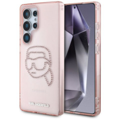 KARL LAGERFELD case for SAMSUNG S25 Ultra KLHCS25LHKHDCELP (IML Rhinestones K Head) pink