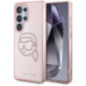 KARL LAGERFELD case for SAMSUNG S25 Ultra KLHCS25LHKHDCELP (IML Rhinestones K Head) pink