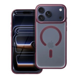 Case for iPhone 17 PRO MAX Matte Mag Cover compatible with MagSafe red