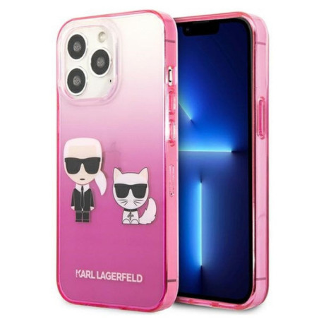 KARL LAGERFELD case for IPHONE 13 Pro KLHCP13LTGKCP (K Choupette Centered) gradpink